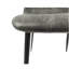 Ensemble de 4 chaises d'appoint modernes gris ardoise avec dossier cuillère, pieds en métal et revêtement en suède
