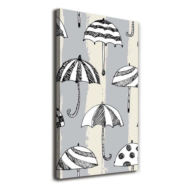 Umbrellas - Wrapped Canvas Print, 120cm H x 60cm W