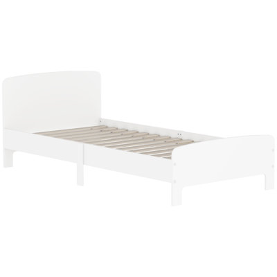 Lit pour tout-petits, cadre de lit pour enfants pour filles et garçons, blanc
