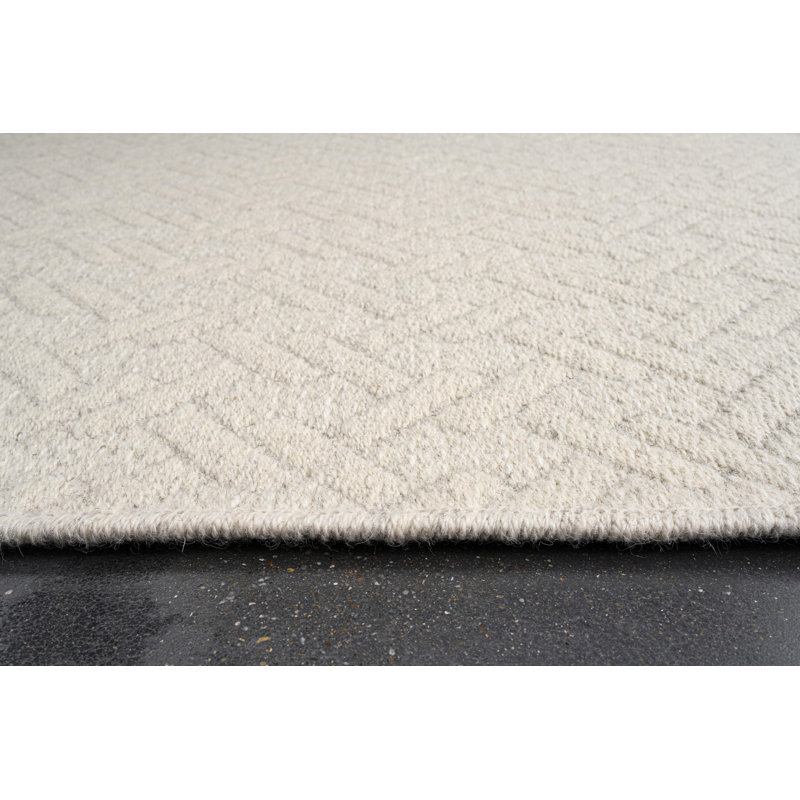 Zilwaukee Geometric Wool Area Rug, Rectangle 133 x 195cm