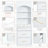 Freestanding Modern Kitchen Pantry - 83.7In High With Faux Marble Top & Multi-Storage-1053010083