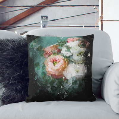 Floral Square Throw Cushion