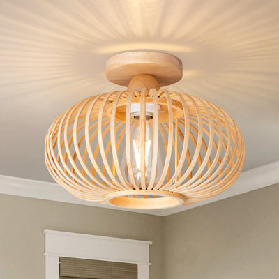 1-Light Boho Flush Mount  Ceiling Light,Light Fixtures Ceiling Mount