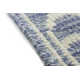 Addie Geometric Hand Knotted Wool Denim/Cream Area Rug