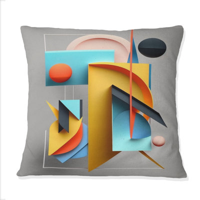 Coussin graphique à imprimé géométrique Abstract Compositions IV