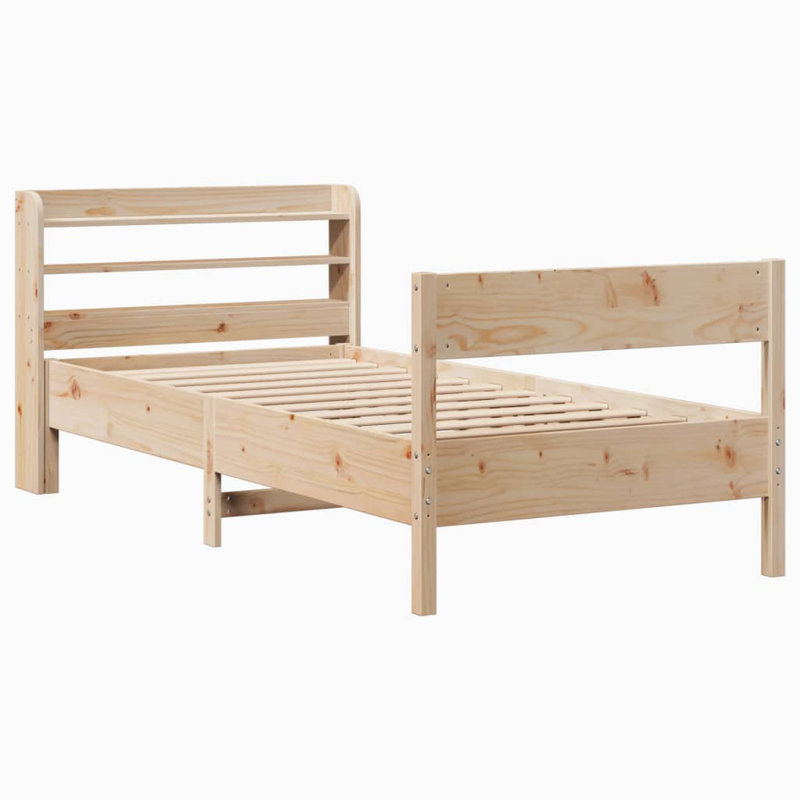 Storage Bed, Brown, European Single (90 x 200 cm)