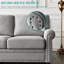 Confortable avec tissu gris et structure de rangement amovible