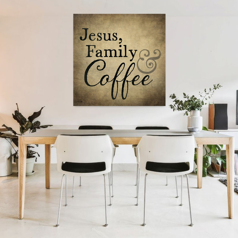 «Jesus Family Coffee», art contemporain fantaisiste, H 36 po x l 36 po