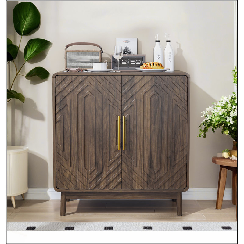 Buffet élégant à 2 portes avec tablettes réglables, parfait pour un rangement élégant et fonctionnel dans n'importe quelle pièce