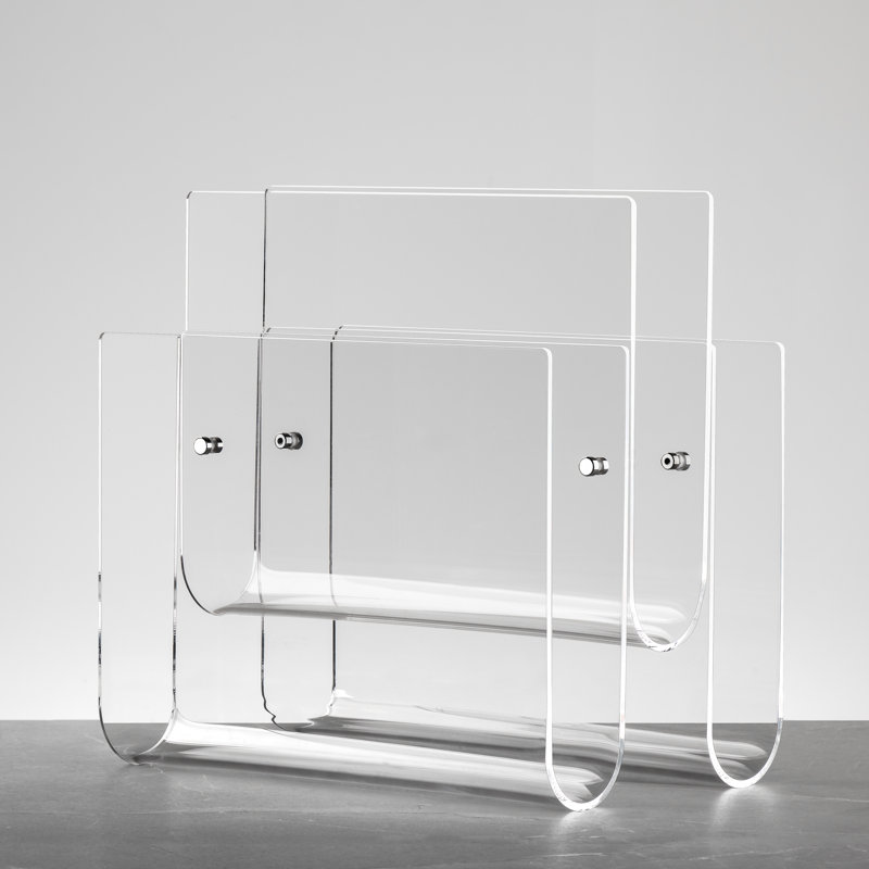 Porte-revues en acrylique transparent Taly et support de rangement moderne pour la maison et le bureau
