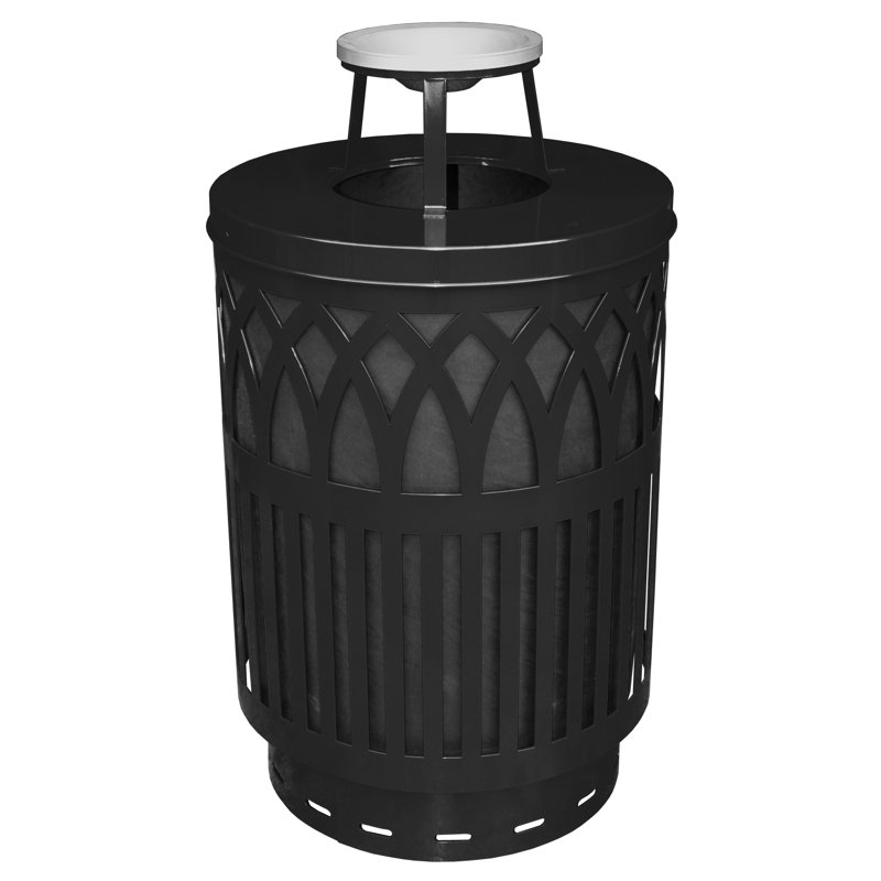 Poubelle 40 gallons receptacle Covington, Noir