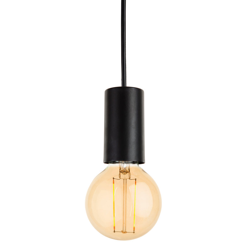 1 - Light Bulb Pendant, Black