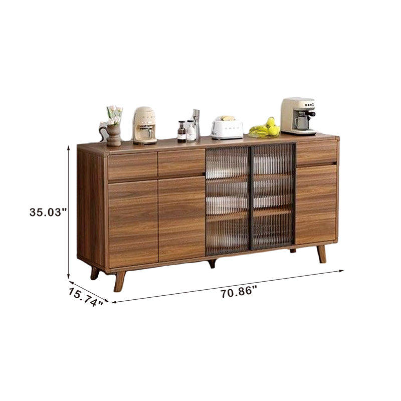 Buffet Mylissa, H 35,03 po x l 70,86 po x P 15,74 po