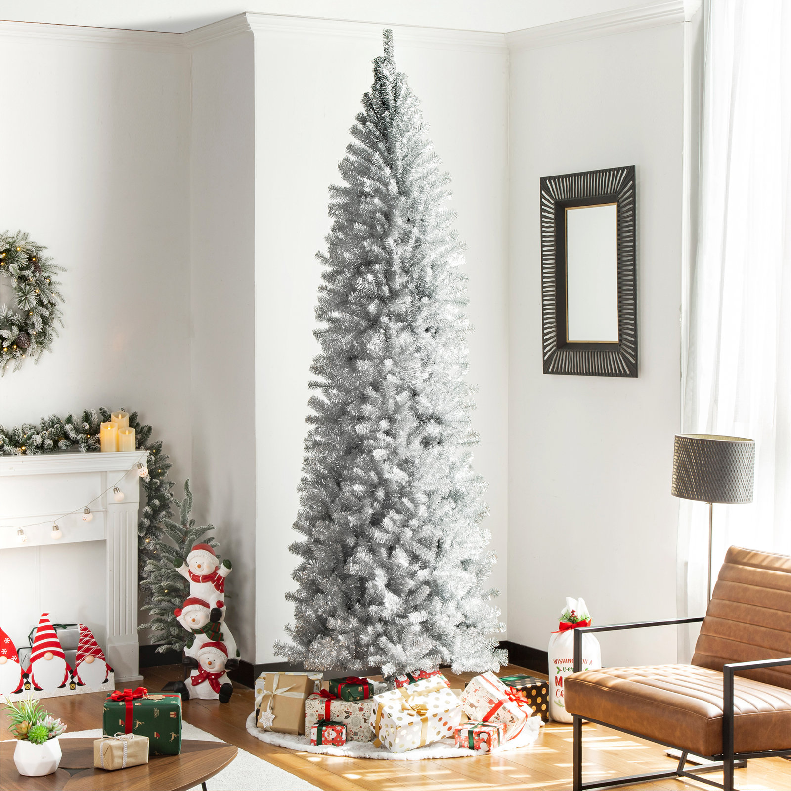 Slender 9' Pine Christmas Tree, 9 ft