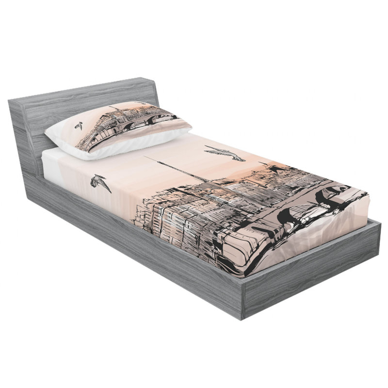Microfiber Sheet Set, Twin XL Sheet Set with Fitted Sheet