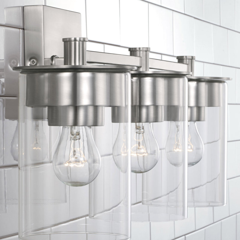 Elstone 3 - Light Dimmable Vanity Light, Brushed Nickel