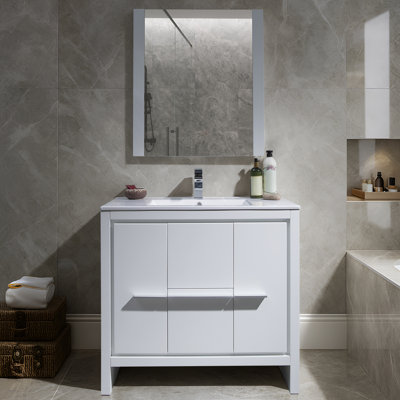 Ensemble de meuble-lavabo simple 36 "avec miroir Artemis