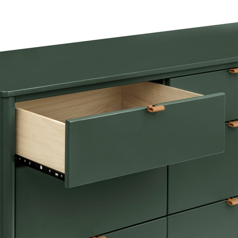 Bondi 6 Drawer Double Dresser, Green