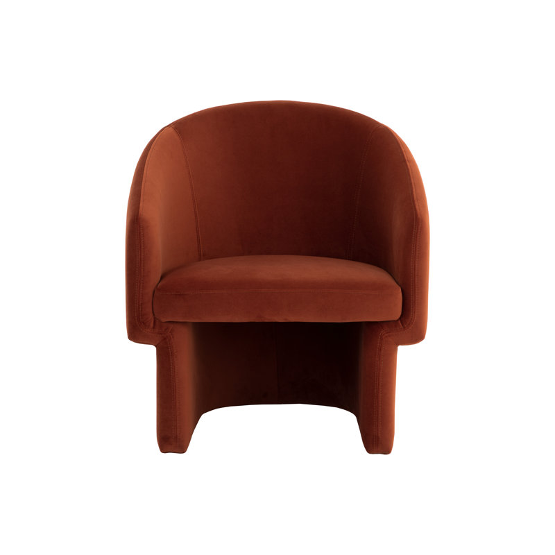 Lounge Chair, Orange Polyester