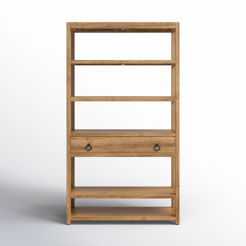 Elin 1-Drawer 5-Tier Standard Bookcase, Natural