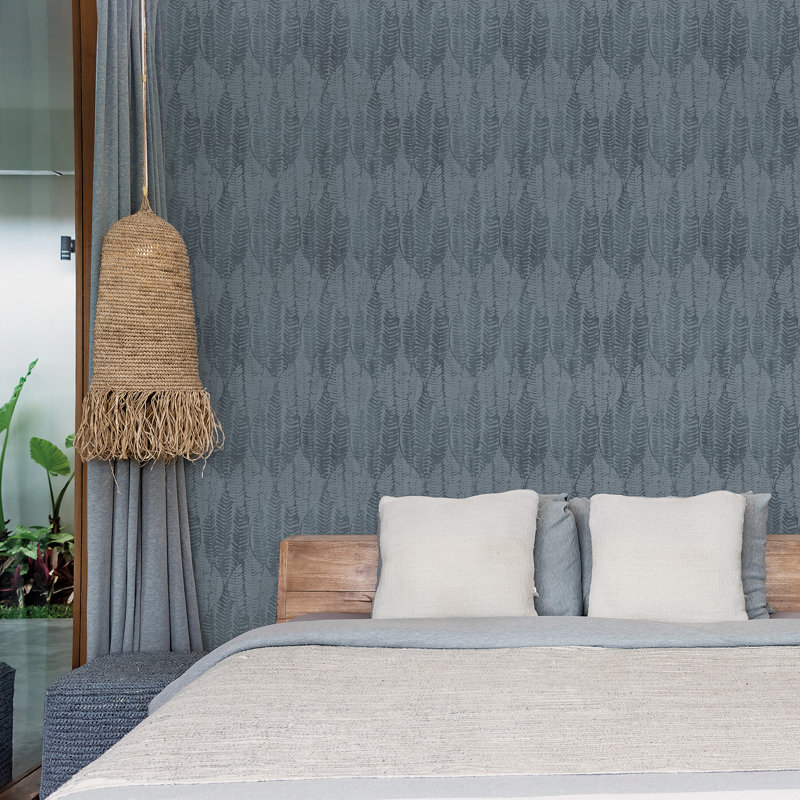 Riviera 10m x 53cm Textured Metallic Finish Paste the Wall Wallpaper Roll, Navy