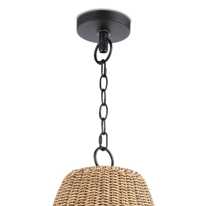 Grand luminaire suspendu Summer (naturel vieilli), H 22,75 po x l 16 po x P 16 po