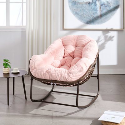 Wicker Rocking Chair With Metal Frame