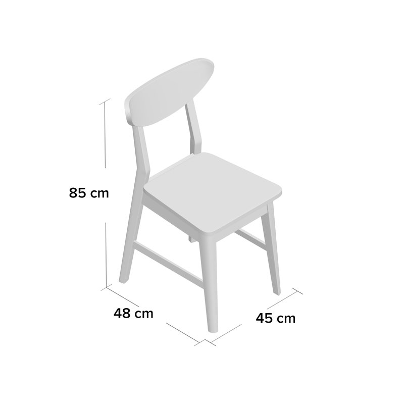 Surya 46cm H Solid Wood Side Chair