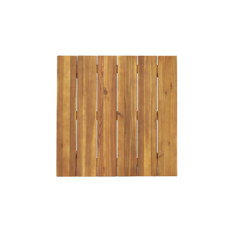Ensemble de conversation modulaire d'extérieur 4 pièces avec structure en bois d'acacia et coussins beiges résistants à l'eau Brooklyn
