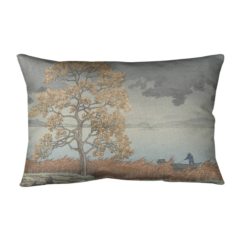 Coussin lombaire intérieur/extérieur en pluie sur le shore, Brun