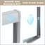 Porte de douche double 44-48 x 72 - Finition nickel brossé