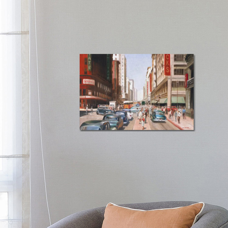 Los Angeles II by E Denis - Wrapped Canvas Painting, 101.6 cm H x 66.04 cm W x 1.91 cm D