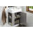 21.6 inch Modern Floating Bathroom Vanity with Ceramic Basin