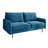 Hessville Sofa 57.8"  sofas Velvet Round Arm Apartment Loveseat-517593681