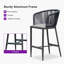Chaises de bar en osier de 2 tabourets de hauteur avec 2 coussins intégrés-1074607953