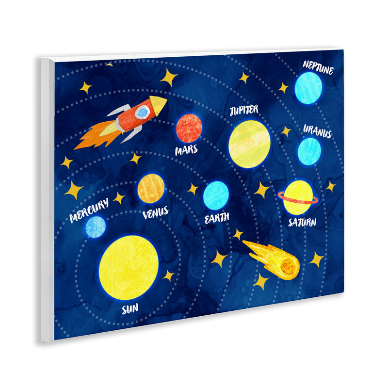 Plaque murale Rocket Across Solar System, design par Daphne Polselli