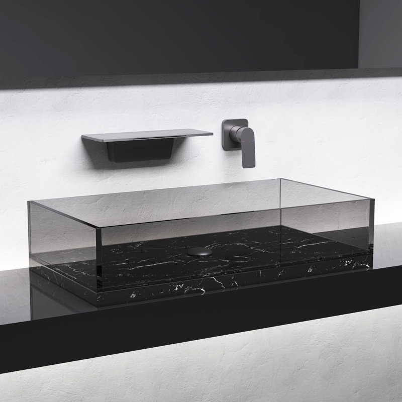 Robinet pour salle de bain Gunmetal Waterfall, Laiton brossé