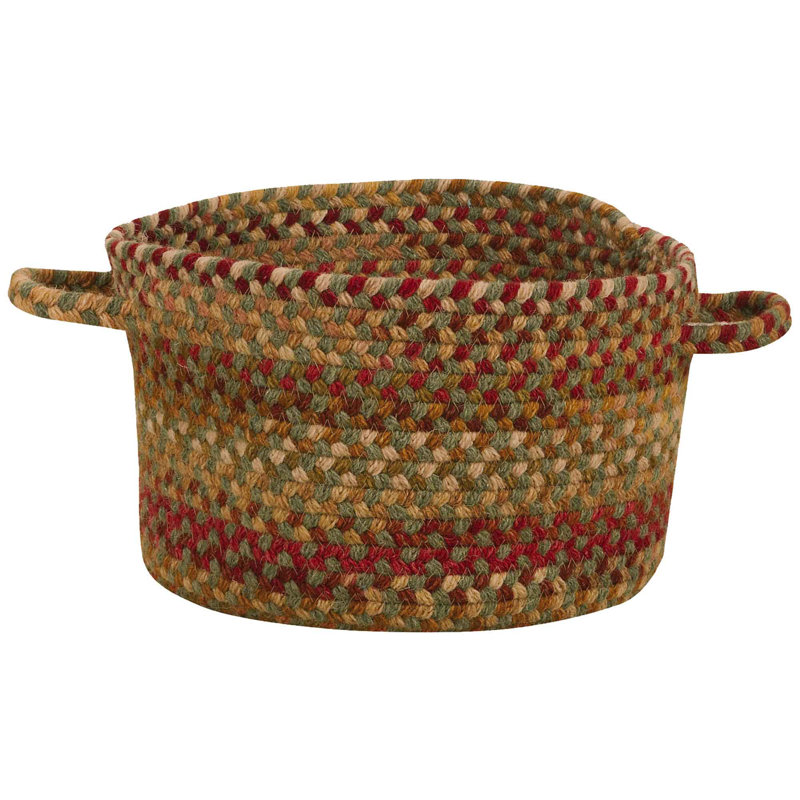 Birch Lane™ Wool / Felt Decorative Basket, Basket 12", Sage Red Hues