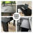 Black L-Shape Solid Wood Writing Desk-110439521