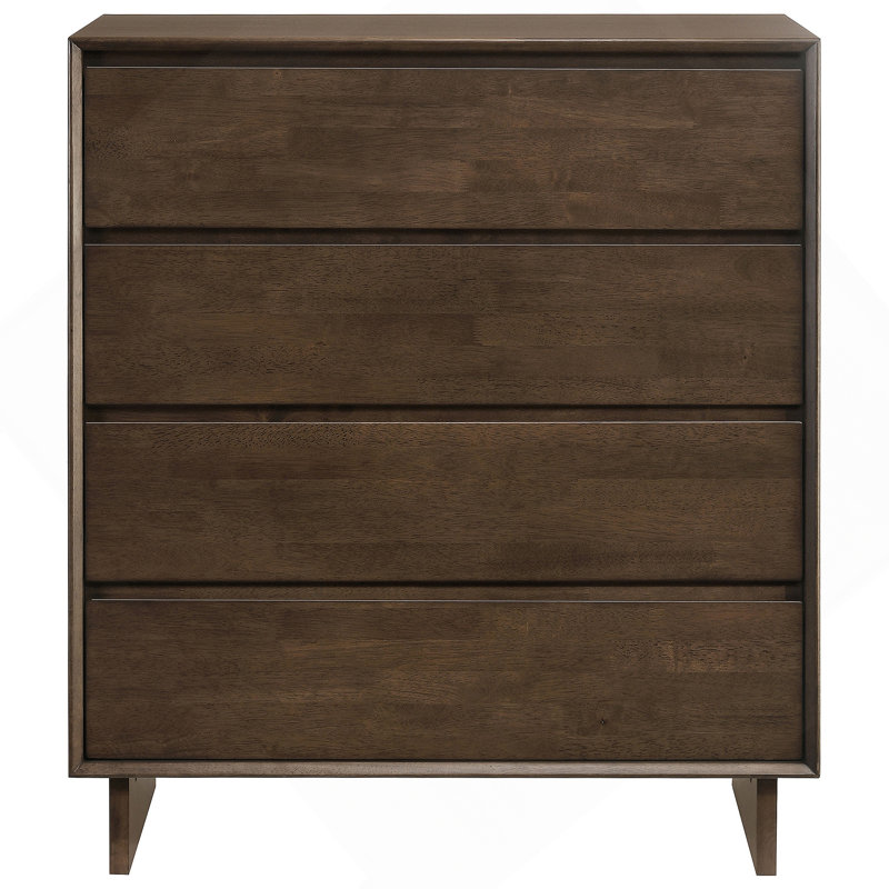 Commode 4 tiroirs brun chaud