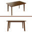 Table de salle à manger Rustic Farmhouse - Structure en bois massif, table de salle à manger moderne et minimaliste pour la cuisine et la salle à manger-384495598