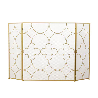 3 Panel Iron Fireplace Door