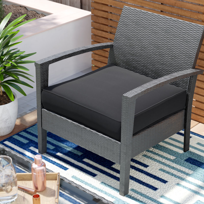 Azelia Outdoor 5'' Dining Chair SEAT Cushion, 5" H x 22.5" W x 22.5" D