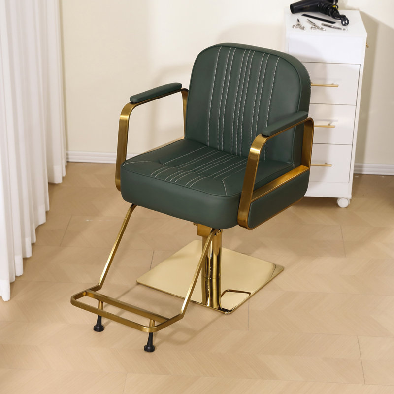 Fauteuil de coiffeur Beauty, Similicuir vert
