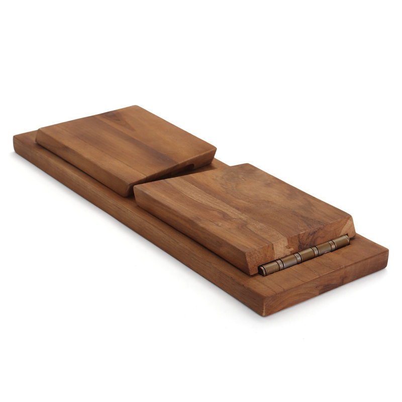 Teak Folding Meditation Bench with Hinged Legs
