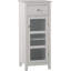 Armoire de rangement de plancher autoportante avec tiroir Jaeden, porte en verre texturé et tablette réglable