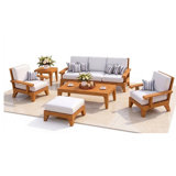 Caranas Outdoor 6 - Piece Teak Conversation Set