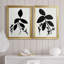 Silhouette Garden I - ensemble de 2 reproductions d'art sur toile encadrées-61455448-61455452