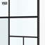 Meridian LineArt Meridian 34 in W x 74 in H Framed Shower Screen in Matte Black with Mixed Glass