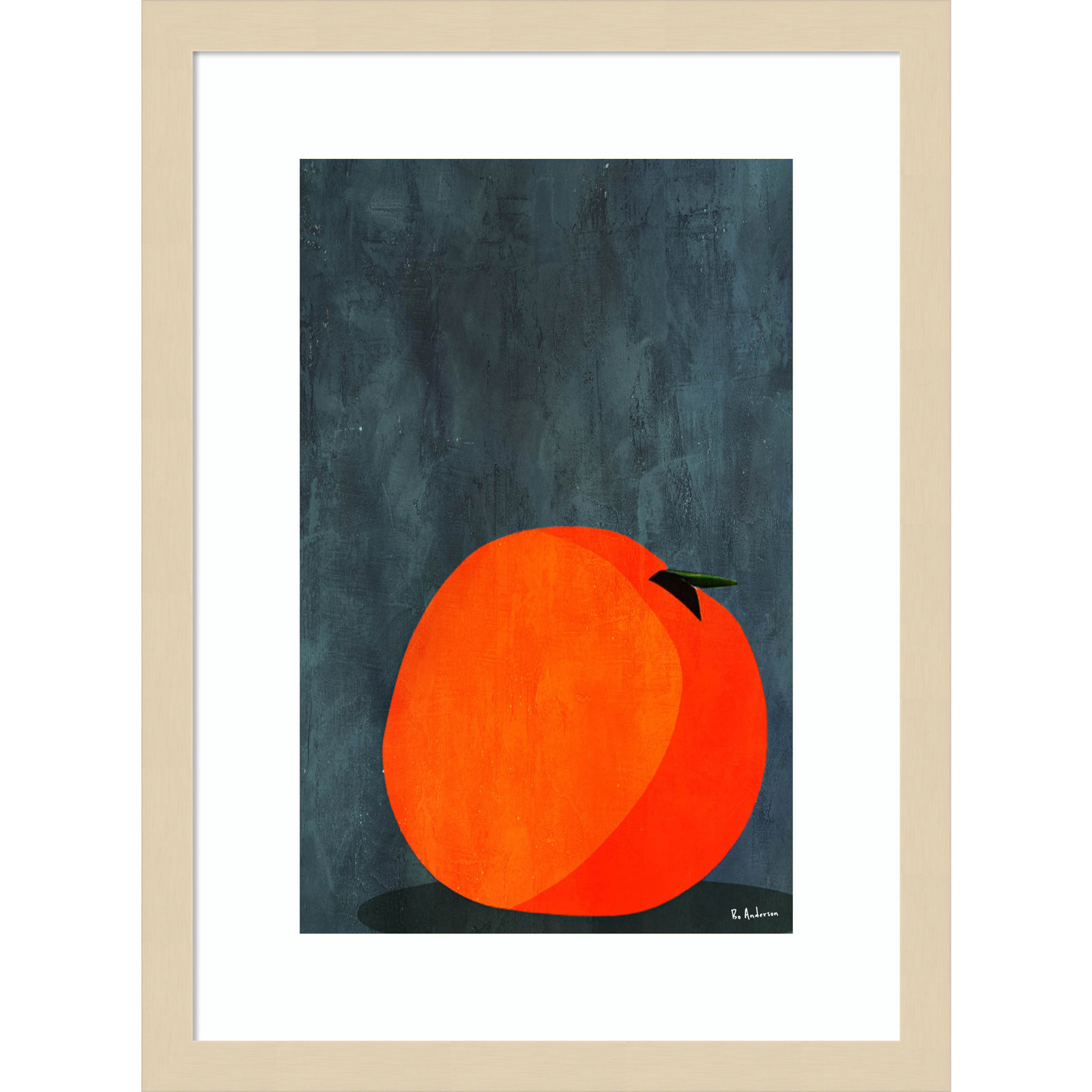 Calmly Sleeping Apple Print, Brown, 19" H x 14" W